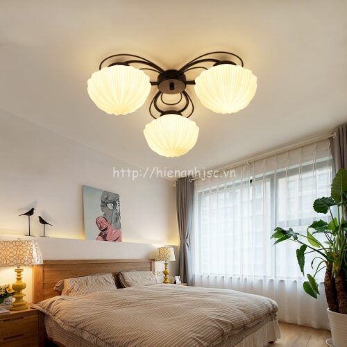 Đèn trần trang trí phòng khách phong cách Bắc Âu DTT034 8 DTT034-4-Den tran LED phong khach phong cach Bac Au