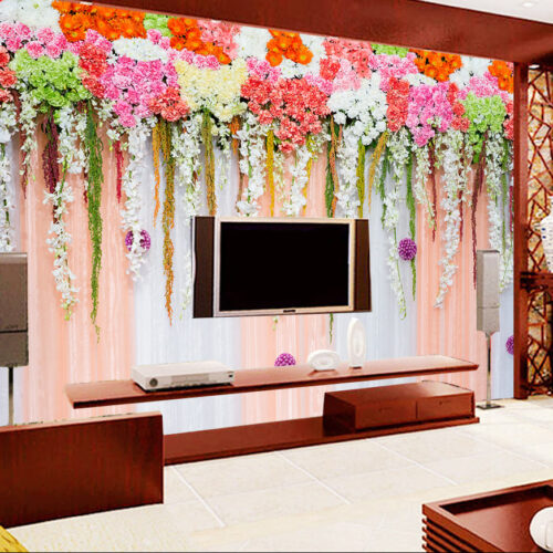 Tranh dán tường 5D - Tranh chủ đề tường hoa tình yêu 5D129 5 5D129-1-tranh dan tuong tuong hoa