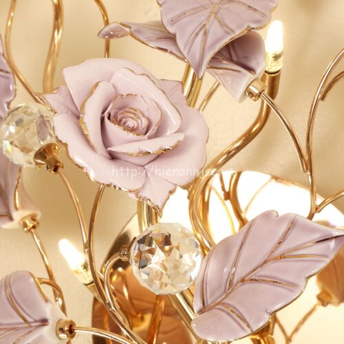 Đèn tường trang trí hoa hồng phong cách Pháp DTT043 6 DTT043-4-den tuong trang tri hoa hong