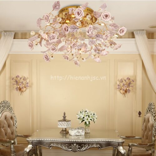 DTT045-3-den tran trang tri hoa hong phong cach Phap