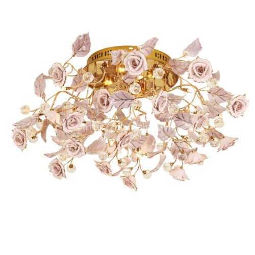 DTT045-3-den tran trang tri hoa hong phong cach Phap