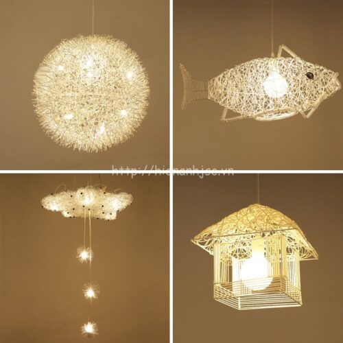 Đèn trang trí - Đèn treo led sáng tạo thân nhôm DTT046 5 DTT046-2-Den treo led sang tao than nhom