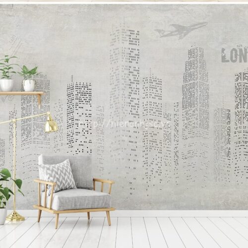 Tranh dán tường 5D - Bối cảnh kiến trúc Bắc Âu phong cách tối giản 5D146 5 Tranh dán tường kiến trúc bắc Âu - 5D146