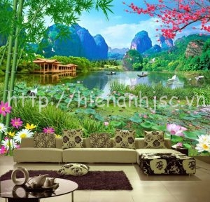 5D148-3-tranh dan tuong phong canh son thuy huu tinh