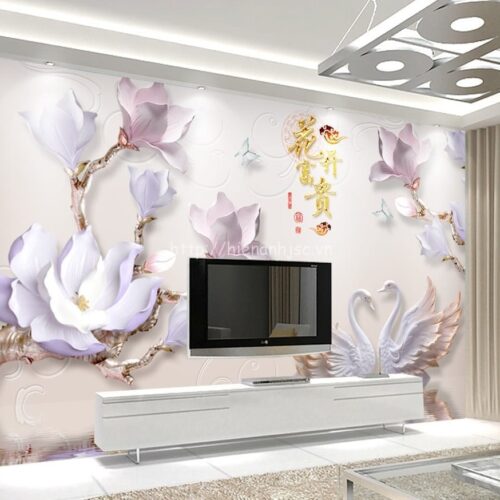 Tranh dán tường 5D - Tranh hoa sứ, thiên nga giả ngọc 5D159 4 5D159-2-tranh-dan-tuong-hoa-thien-nga-phong-cach-chau-au