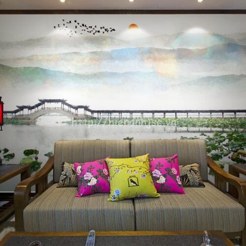 5D161-8-tranh dam sen phong cach son