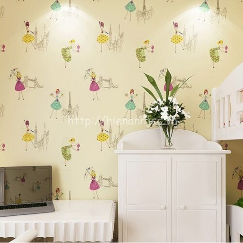 3D191-9-giay dan tuong cong chua cho be