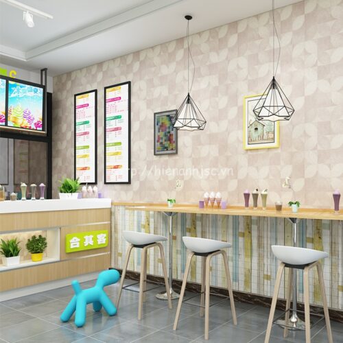 Giấy dán tường 3D - Họa tiết lá nhỏ caro cách điệu 3D213 6 3D213-3-hoa tiet-la-nho-caro-cach-dieu