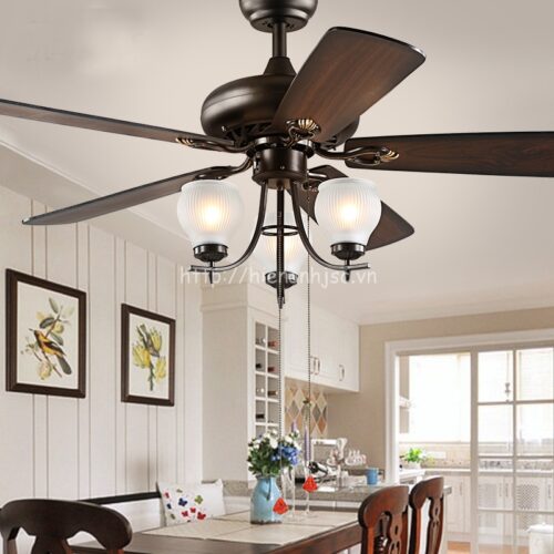 Đèn trang trí - Đèn quạt trần phong cách Châu Âu đơn giản DTT051 6 DTT051-2-den-quat-tran-phong-cach-chau-my-co-dien