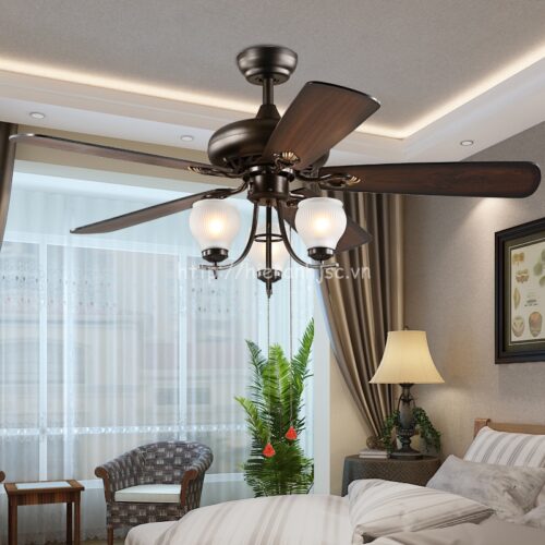 Đèn trang trí - Đèn quạt trần phong cách Châu Âu đơn giản DTT051 7 DTT051-3-den-quat-tran-phong-cach-chau-my-co-dien