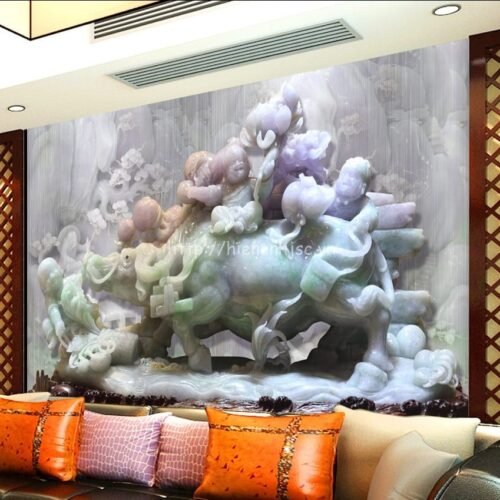 Tranh dán tường 5D - Tranh trâu giả ngọc 5D172 4 5D172-tranh-dan-tuong-trau-gia-ngoc