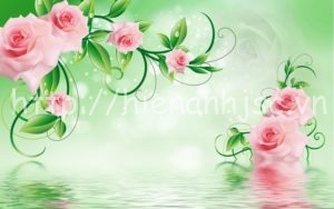 Tranh dán tường hoa hồng đẹp