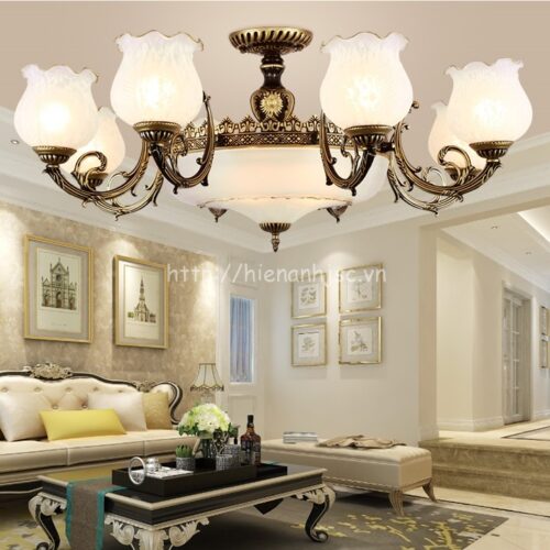 Đèn chùm ốp trần trang trí phong cách Châu Âu DTT057 9 DTT057-4-den-led-ap-tran-hien-dai