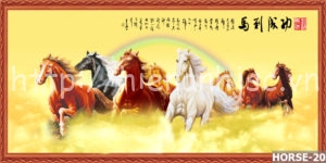 Mẫu tranh 3D mã đáo thành công dán tường đẹp nhất