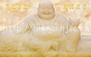 Tổng hợp mẫu tranh dán tường phòng thờ hợp phong thủy nhất 2 Tranh giả ngọc phật di lặc cho phòng thờ