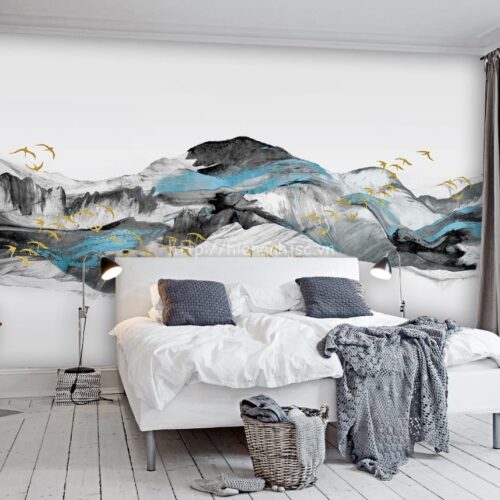 Tranh dán tường 5D - Tranh dán tường thủy mặc mây núi 5D179 3 5D179-tranh-dan-tuong-thuy-mac