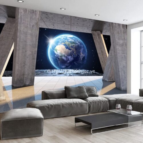 Tranh dán tường 5D - Tranh vũ trụ trái đất 3 chiều 5D194 4 5D194-3-tranh vu tru trai dat 3 chieu
