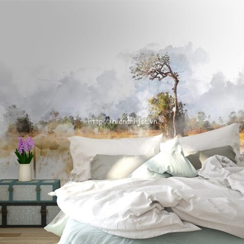 Tranh dán tường 5D - Tranh dán tường phong cảnh phong cách Bắc Âu 5D198 4 5D198-4-tranh dan tuong phong canh phong cach bac au hien dai