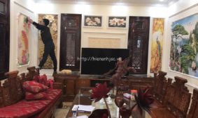 Thi công tranh dán tường 5D cho nhà chú Thành tại Lạng Sơn