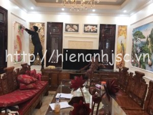 Tranh dán tường phòng khách Lạng Sơn