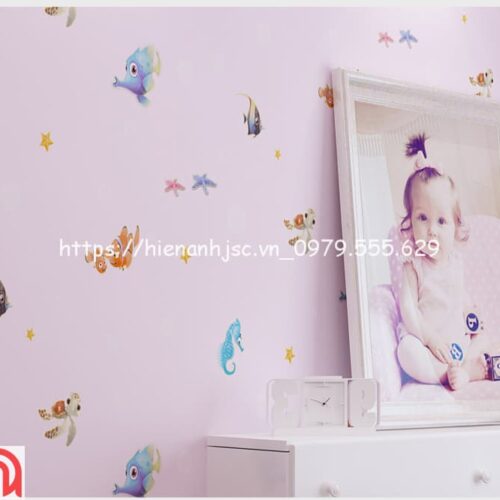 Giấy dán tường 3D- Họa tiết cá cho bé 3D232 4 giay-dan-tuong-hoa-tiet-ca-cho-be-3D232-1