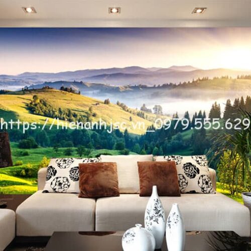 Tranh dán tường 5D -Bình minh trên thảo nguyên 5D216 6 giay-dán-tuong-binh-minh-tren-thao-nguyen-5D216-2