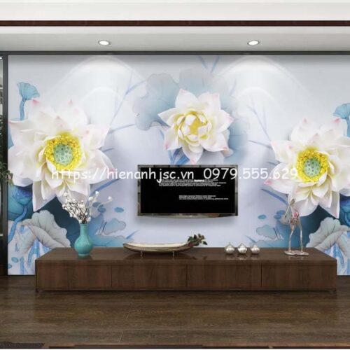Tranh dán tường 5D- Bối cảnh hoa sen trắng 5D203 9 tranh-dan-tuong-boi-canh-hoa-sen-trang-5d203-3