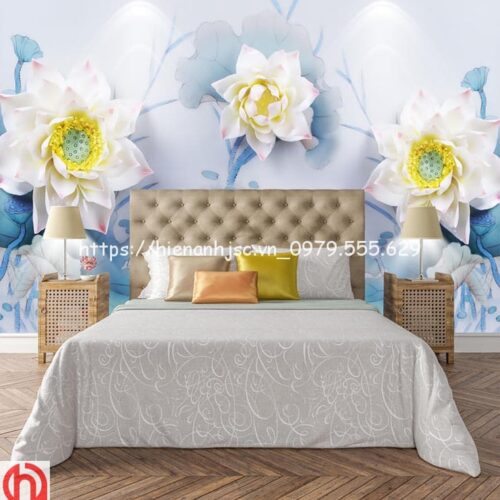 Tranh dán tường 5D- Bối cảnh hoa sen trắng 5D203 11 tranh-dan-tuong-boi-canh-hoa-sen-trang-5d203-5