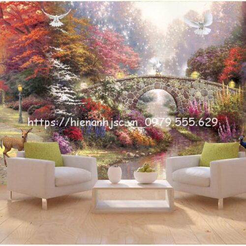 Tranh dán tường 5D- Bối cảnh làng quê Châu Âu 5D212 6 tranh-dan-tuong-boi-canh-lang-que-chau-au-5D212-4