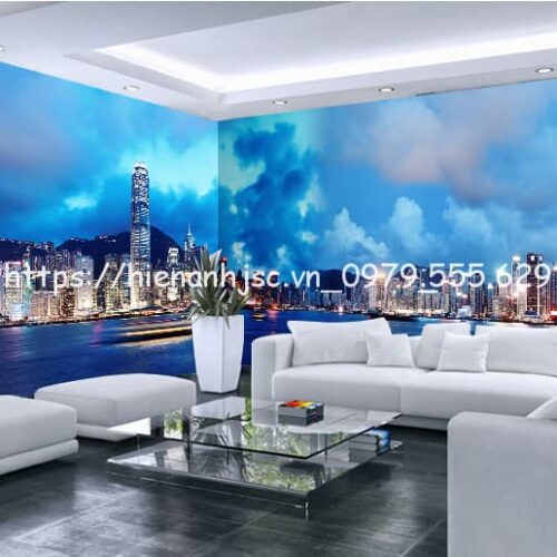 Tranh dán tường -Bối cảnh thành phố hiện đại 5D213 7 tranh-dan-tuong-boi-canh-thanh-pho-hien-dai-5D213-3