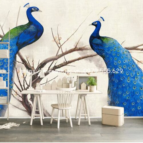 Tranh dán tường 5D- Họa tiết đôi công 5D210 4 tranh-dan-tuong-họa-tiet-doi-cong-5d210-1