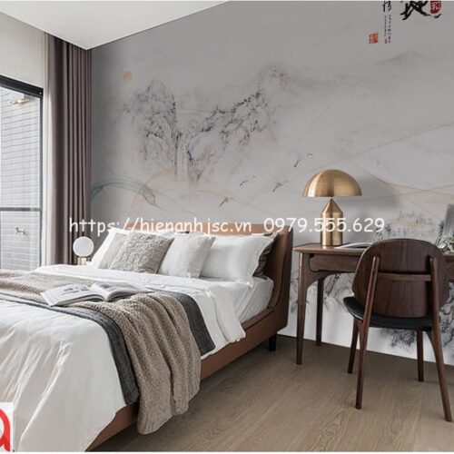 Tranh dán tường 5D- Bối cảnh núi non mực tàu thư pháp 5D215 8 tranh-dan-tương-boi-canh-núi-muc-tau-thu-phap-5D215-2