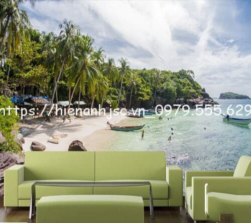 Tranh dán tường 5D-Tranh cảnh bãi tắm biển Phú Quốc 5D236 5 tranh-bien-phu-quoc-5D236-4