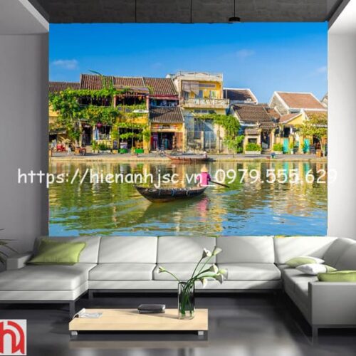 Tranh dán tường 5D- Phố cổ Hội An di sản UNESCO 5D235 5 tranh -pho-hoi-an-5D235-5