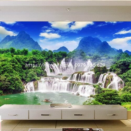 Tranh dán tường 5D- Tranh Thác Bản Giốc Cao Bằng 5D239 7 tranh-thac-ban-gioc-5D239-2