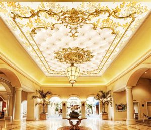 5D055-1-tranh dan tran hoa van mau vang phong cach chau au