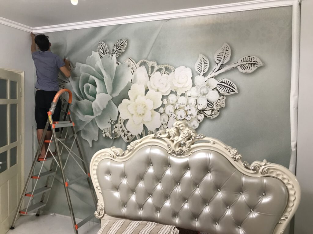 Cô Hà Long Biên Tranh dán tường 3D cao cấp