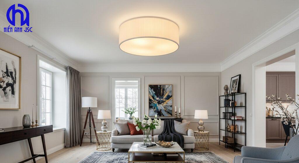 Hướng dẫn chọn đèn trần phòng khách đơn giản qua 5 bước 11 Đèn trần phù hợp với kích thước phòng khách, tạo không gian cân đối và hài hòa