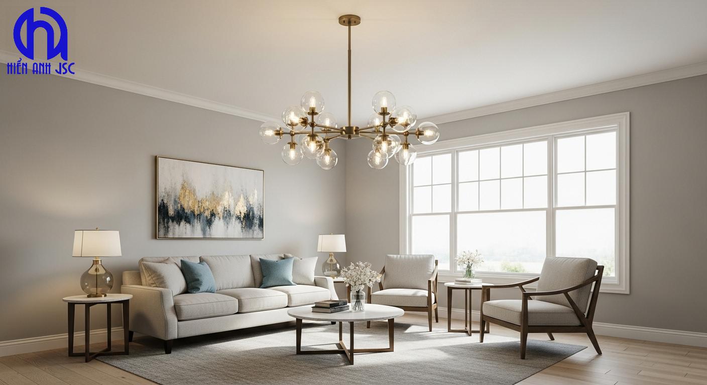 Cách chọn kích thước đèn chùm phù hợp diện tích phòng 2 Cách chọn kích thước đèn chùm phù hợp diện tích phòng