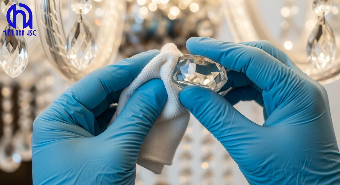 Cách vệ sinh đèn chùm pha lê không làm mờ ánh sáng 3 Cách vệ sinh đèn chùm pha lê không làm mờ ánh sáng