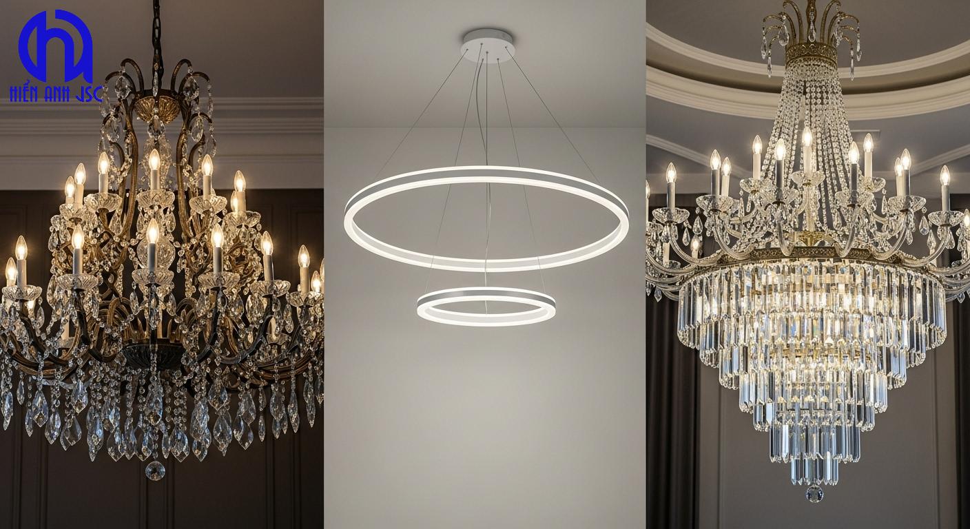 Hướng dẫn chọn đèn chùm phòng khách cao cấp đẹp