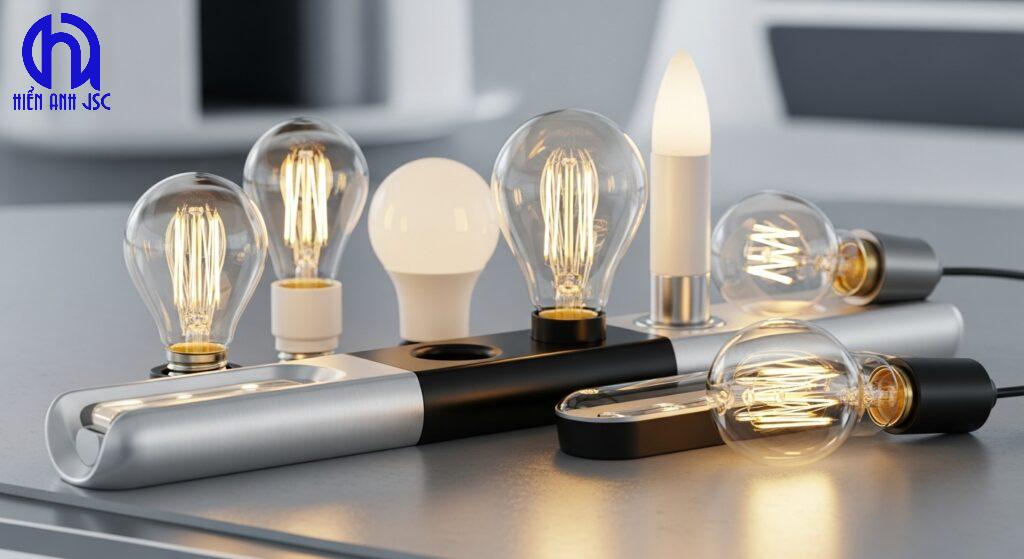 Đèn LED và các con số tuổi thọ ấn tượng, thể hiện sự bền bỉ của công nghệ chiếu sáng hiện đại.