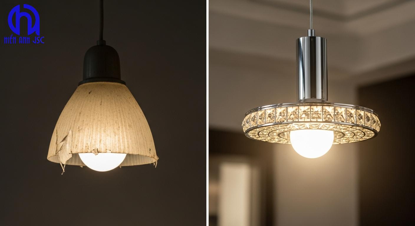 Đèn thả trần giá rẻ và đèn cao cấp khác nhau không?